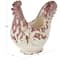 14" White & Rust Colored Rooster Planter